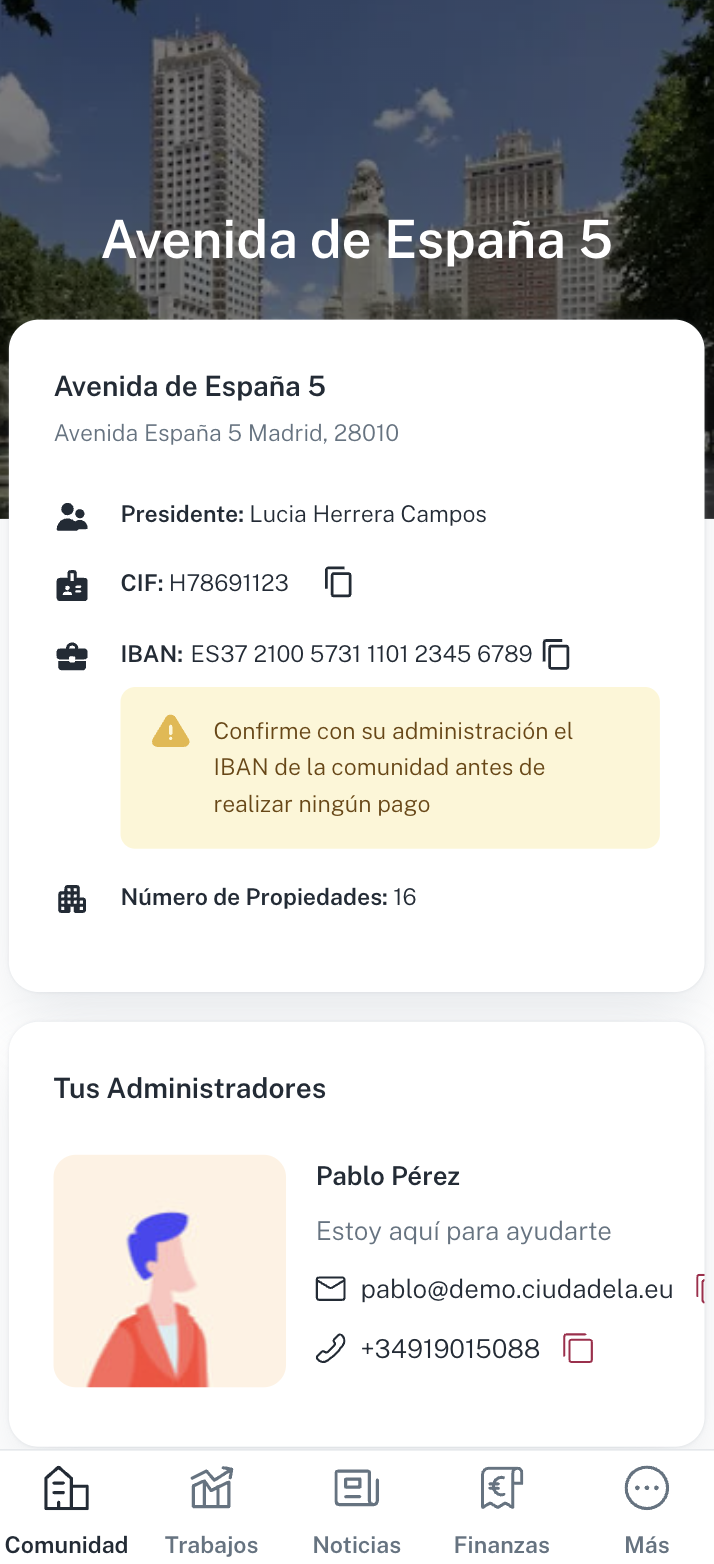 Portal del vecino — datos de tu comunidad en GTC